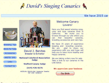 Tablet Screenshot of davidssingingcanaries.com